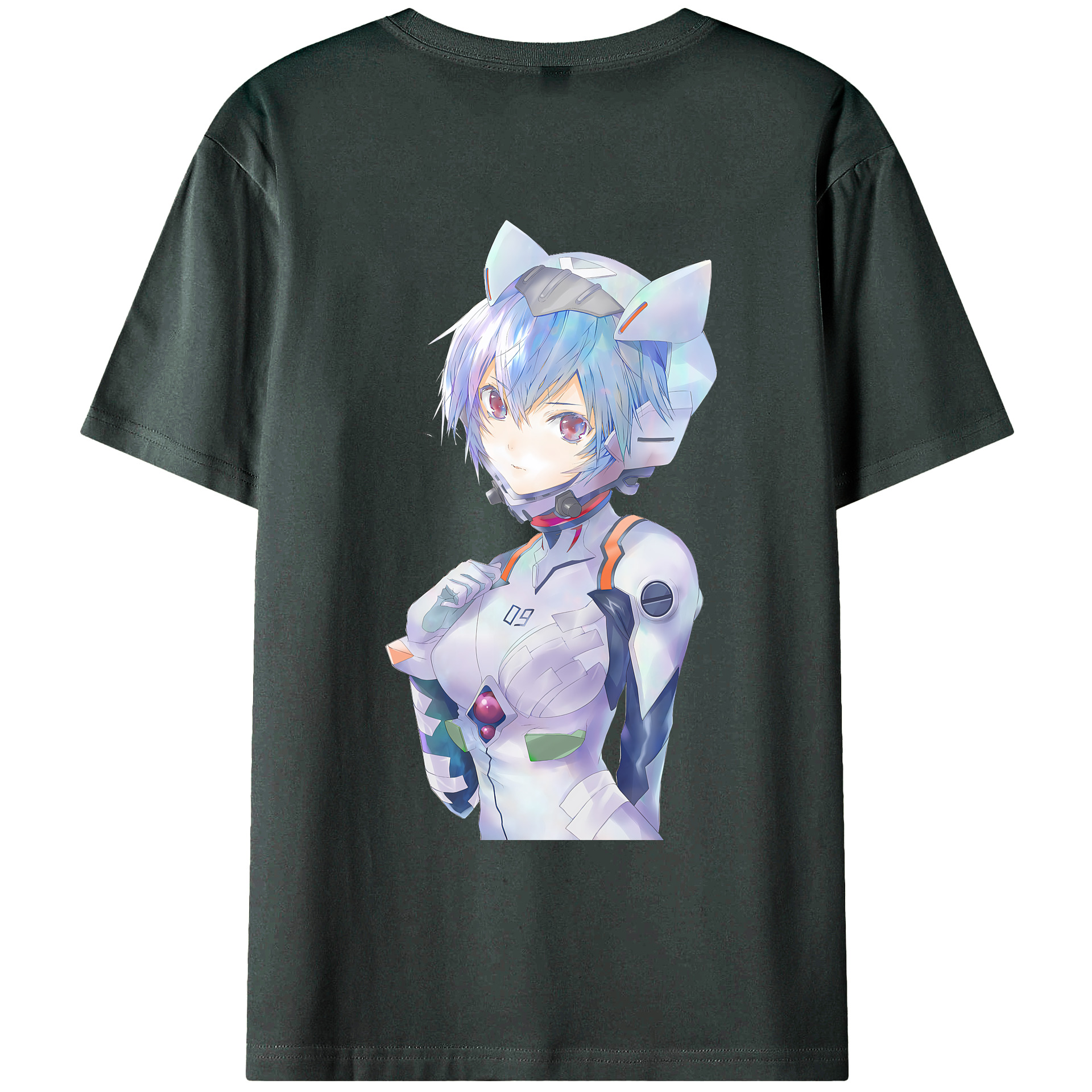 （画像用） EVA 新世紀エヴァンゲリオン 綿100％ メンズ半袖Tシャツ（バックプリント） 通気性